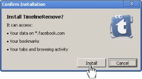  remove Facebook timeline
